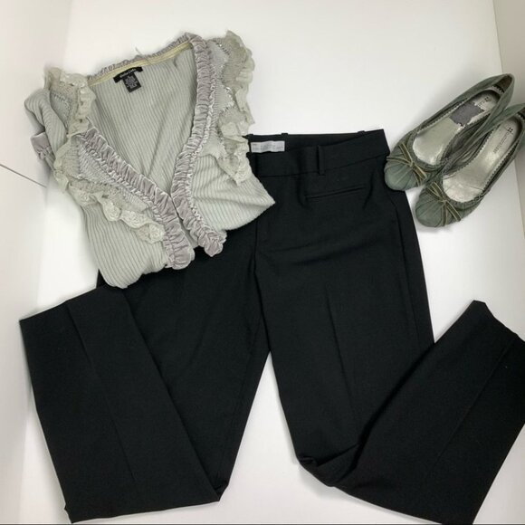 Gap Slim Cropped Ladies Black Pants size 8R - Picture 1 of 9